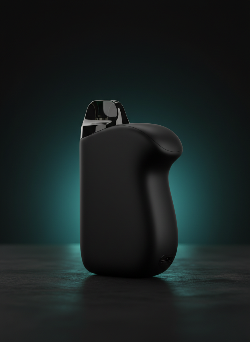 Compact vape pod with ergonomic design
