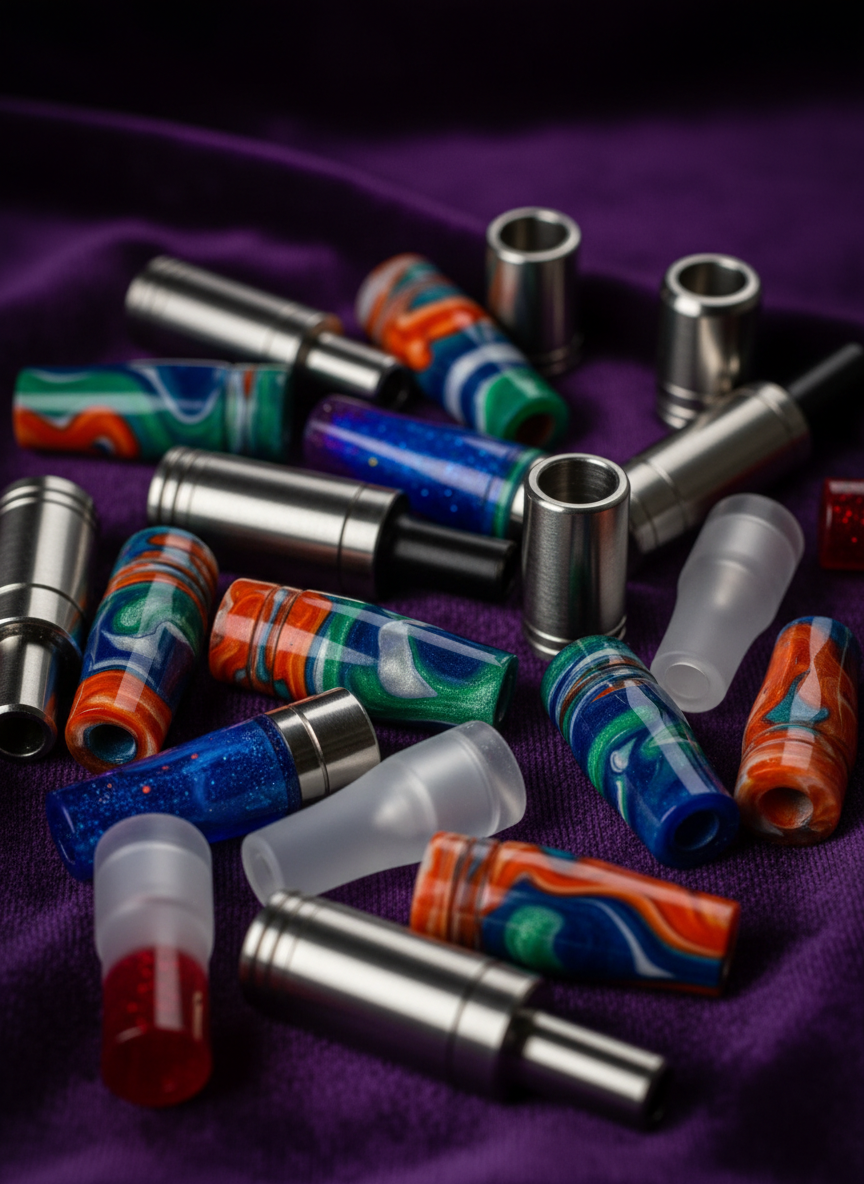 Premium drip tips collection various colors