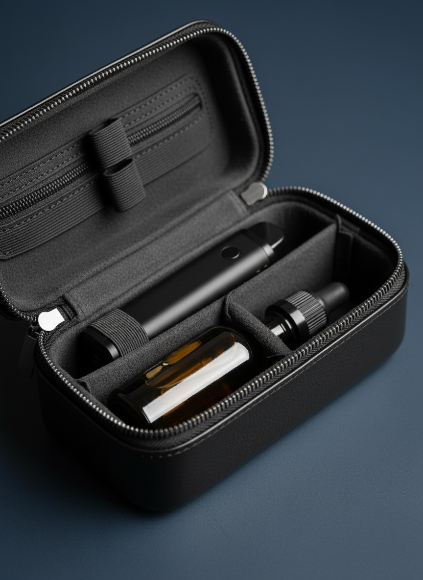 Stylish vape carrying case with accessories